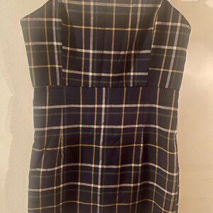Forever 21 Plaid Spaghetti Strap Mini Dress, Large, Preppy/Punk